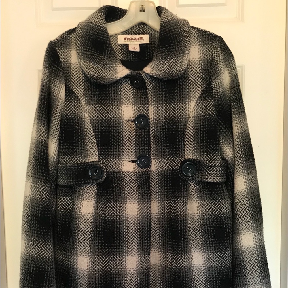 Hydraulic Plaid Wool Jacket
